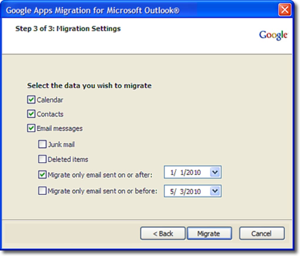 google mail migration for outlook mac